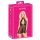 Całusowy koronkowy babydoll, czarny - L/XL