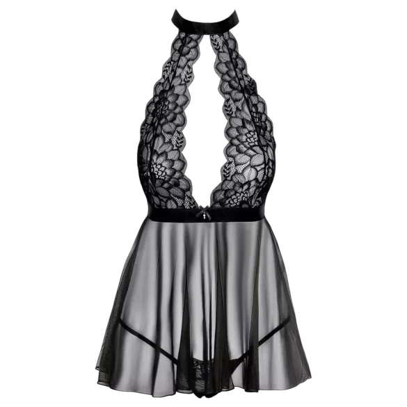 Kissable - babydoll halter - koronka - czarny - L/XL