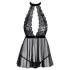 Kissable - babydoll halter - koronka - czarny - L/XL