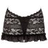 Cottelli – Mini sukienka z koronką i naszyjnikiem (czarna) - XL