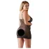 Cottelli Plus Size - koszulka nocna koronkowa przezroczysta - czarna