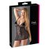 Cottelli Plus Size - koronkowa przezroczysta koszulka nocna (czarna) - 2XL