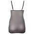 Cottelli Plus Size - koronkowa przezroczysta koszulka nocna (czarna) - 3XL