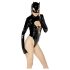 Czarna Aksamitna - body Batwoman z długim rękawem (czarne)
