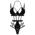 Obsessive Keira - body z paskami - czarne - L/XL
