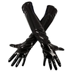 Black Level - błyszczące rękawice lakierowane (czarne)