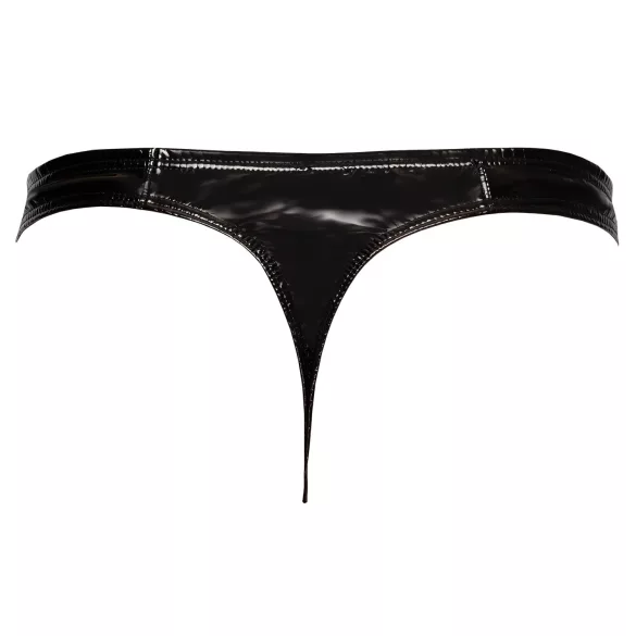 Black Level - męskie stringi lakierowane - czarne - M