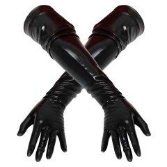 LATEX - długie rękawice unisex (czarne)