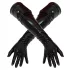 Latex - rękawice długie unisex - czarne - M