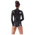LATEX - otwarty, długi rękaw, krótki kombinezon (czarny) - M