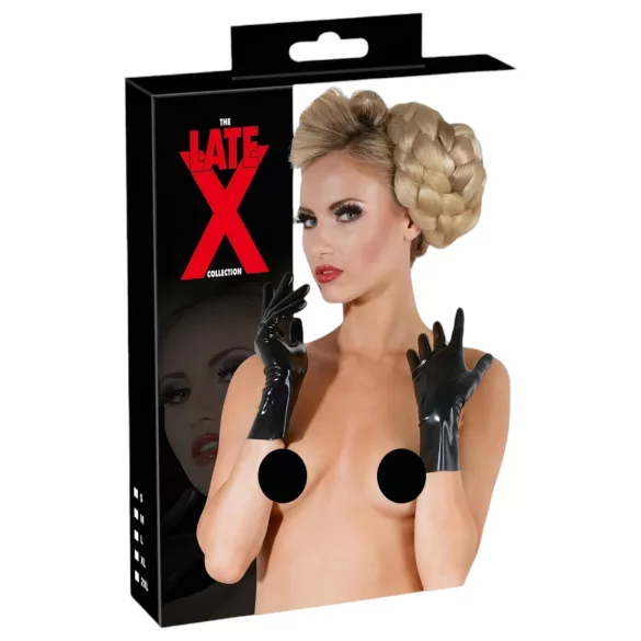 Late X krótkie, unisex rękawiczki (czarne) - L