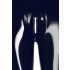Lateksowe legginsy z zamkiem (czarne) - M