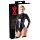 LATEX - damskie body z długim rękawem (czarne) - M