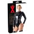 LATEX - damskie body z długim rękawem (czarne) - M