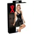LATEX - mini sukienka z falbanką (czarny) - M