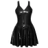 LATEX - mini sukienka z falbanką (czarny) - M