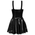 LATEX - mini sukienka z falbanką (czarny) - M