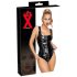 LATEX - body latexowy z pełnym zamkiem (czarny)