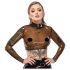 LATEX - przezroczysta lateksowa bluzka (przezroczysta-czarna) - S-L