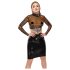 LATEX - przezroczysta lateksowa bluzka (półprzejrzysty czarny) - M