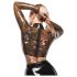 LATEX - przezroczysta lateksowa bluzka (przezroczysta-czarna) - S-L - XL