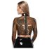 LATEX - przezroczysta lateksowa bluzka (przezroczysta-czarna) - S-L - XL