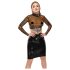 LATEX - przezroczysta lateksowa bluzka (przezroczysta-czarna) - S-L - XL