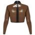 LATEX - przezroczysta lateksowa bluzka (przezroczysta-czarna) - S-L - XL