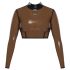 LATEX - przezroczysta lateksowa bluzka (przezroczysta-czarna) - S-L - XL