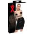 LATEX - czarna lateksowa spódnica midi - M