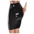 LATEX - czarna lateksowa spódnica midi - M