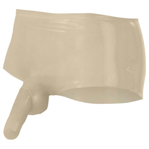 LATEX - bokserki + nakładka na penisa (naturalna) - L/XL