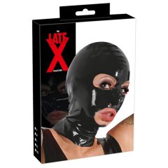 LATEX - maska na głowę (czarna)
