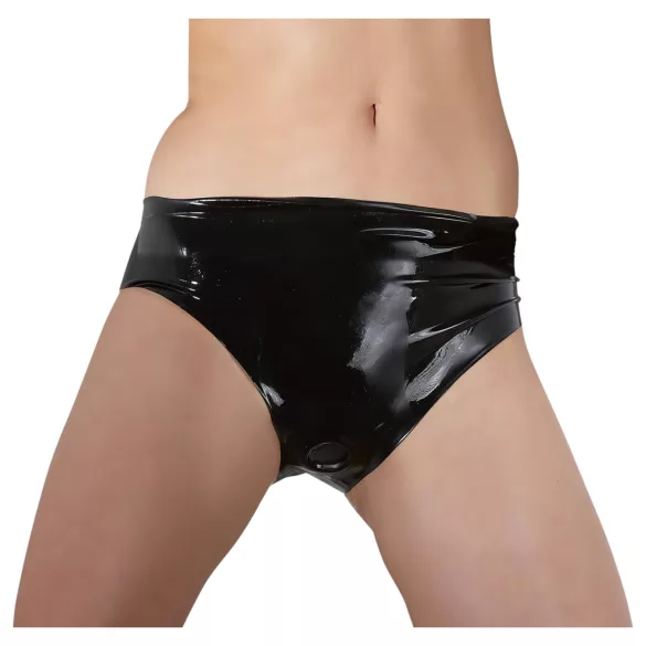 Majtki damskie Late X z wewnętrznym dildo (czarne) - L