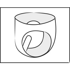   LATEX - męski wewnętrzny stożkowy spód analny z dildo (czarny)