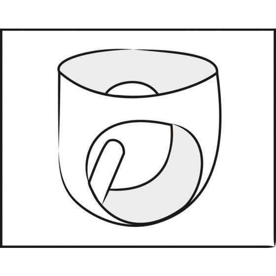 LATEX - męski wewnętrzny stożkowy spód analny z dildo (czarny) - M