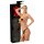 LATEX - koronkowy zestaw z 2 wewnętrznymi dildo - czarny (S-L)
