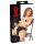 LATEX - damskie majtki z 2 dmuchanymi wewnętrznymi dildo (czarne)