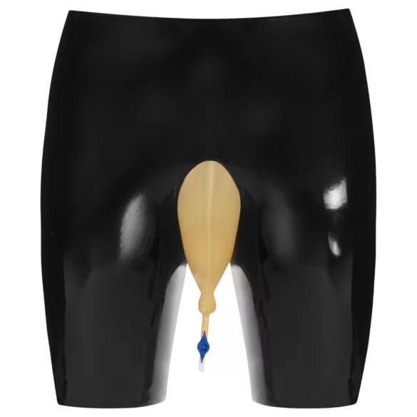 LATEX - dolna część ochraniacza na mocz z lateksu z otworem spustowym (czarna)