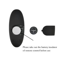  Mrow - podświetlany, sterowany radiowo wibrator analny na baterie (czarny)