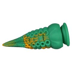   OgazR Octopuss - dildo ośmiornica z zaciskiem - 21 cm (zielono-żółty)