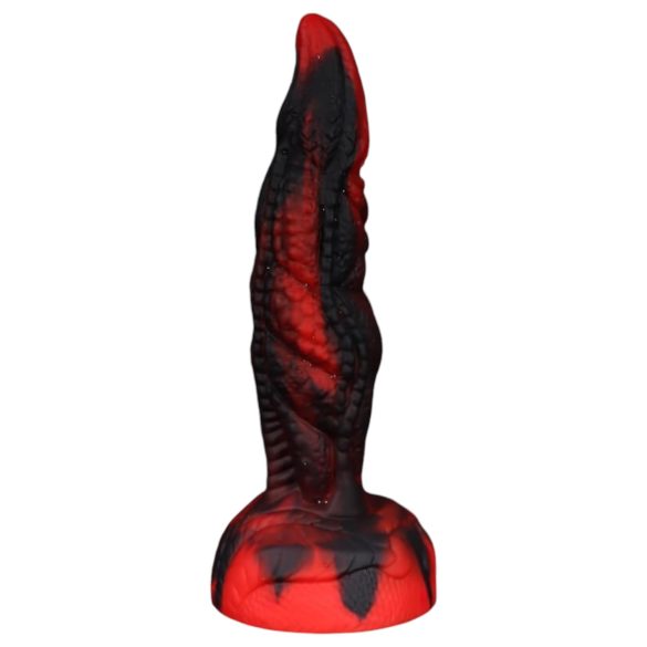 OgazR Hell Dong - falowany dildo - 20 cm (czerwony)