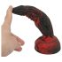 OgazR Hell Dong - falowany dildo - 20 cm (czerwony)