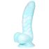 OgazR Morski Wąż - żłobiony dildo - 17 cm (niebiesko-biały)
