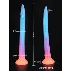   OgazR XXL Eel - fluorescencyjne dildo analne - 47 cm (różowy)