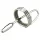 DeepRing - dilator z pierścieniem - metalowy - 9 cm - srebrny