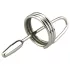 DeepRing - dilator z pierścieniem - metalowy - 9 cm - srebrny