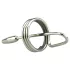 DeepRing - dilator z pierścieniem - metalowy - 9 cm - srebrny