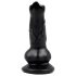 Animalny - dildo pieska - 12cm (czarne)