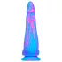 Inkipus - dildo z jądrami - silikon - 18 cm - niebiesko-różowy
